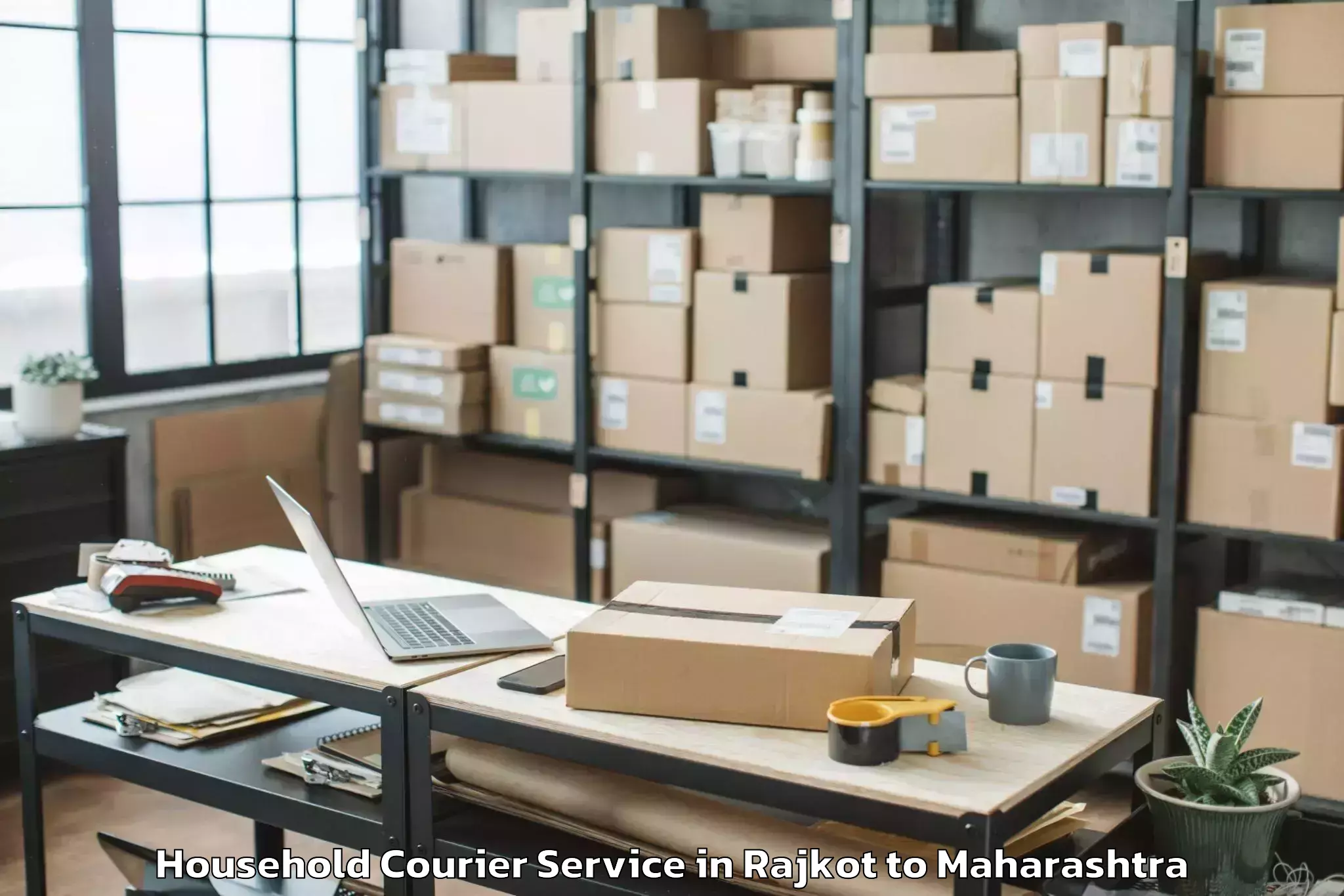 Easy Rajkot to Hirapur Hamesha Household Courier Booking